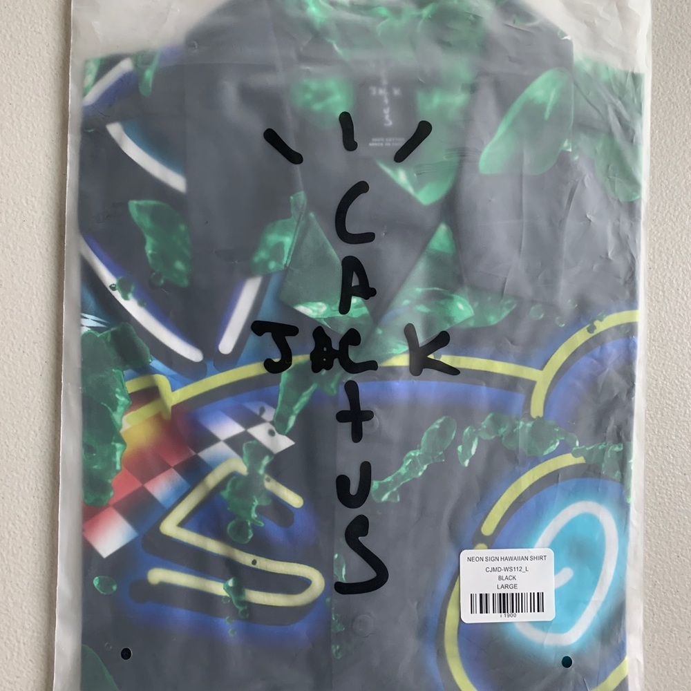 Cactus Jack Neon Sign Hawaiian Shirt